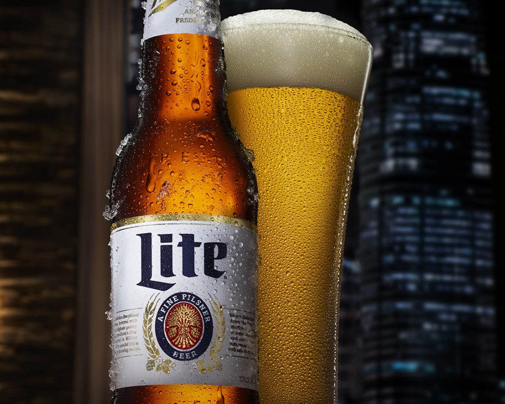 Miller Lite Beer photo by Jens Johnson Photography. Premium food, beverage, and product photography for Connecticut and New York.