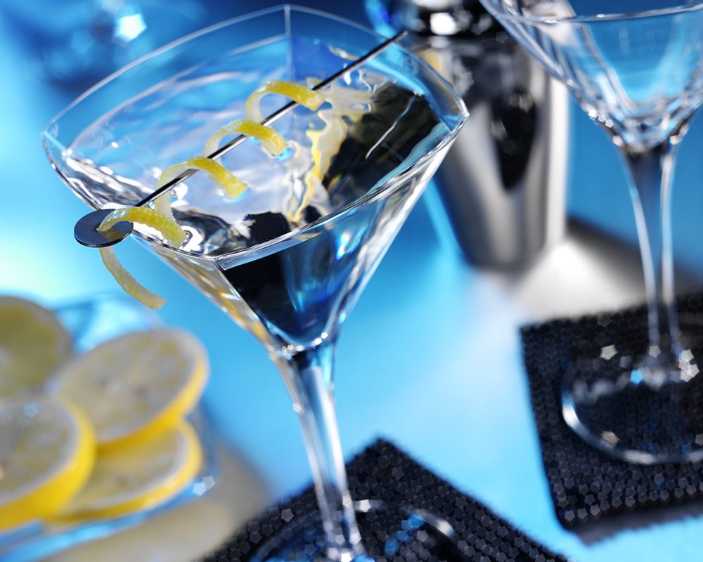 Multiple Martini glasses photo by Jens Johnson Photography. Premium food, beverage, and product photography for Connecticut and New York.