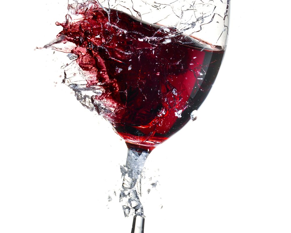 Red wine smash photo by Jens Johnson Photography. Premium food, beverage, and product photography for Connecticut and New York.